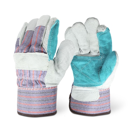 Soteria Glove Double Leather Palm Gloves, Split Cowhide, L, 12 PK 1242/L